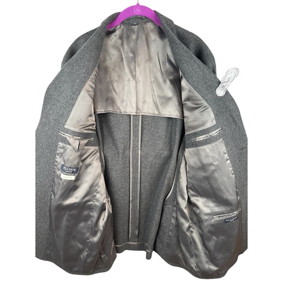 Jos A Bank Reserve Tailored Fit Blazer 46L Gray Wool Cashmere Luxury Sport Coat - Picture 5 of 8